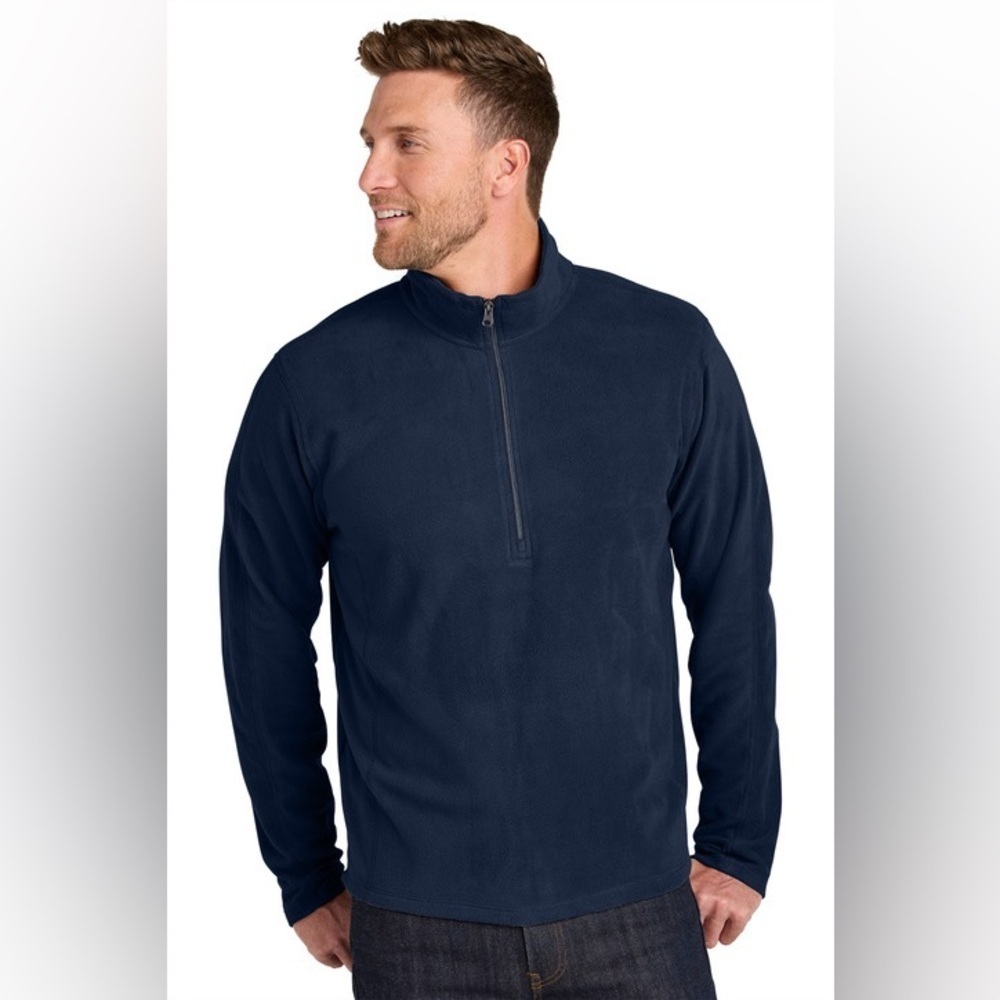 ST.JOHN'S BAY QUARTER-ZIP PULLOVER MEN'S  - NAVY SIZE SMALL (NEW WITH TAGS)